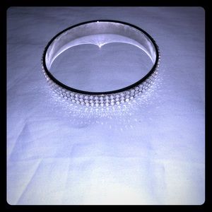 Silver crystal cuff bracelet